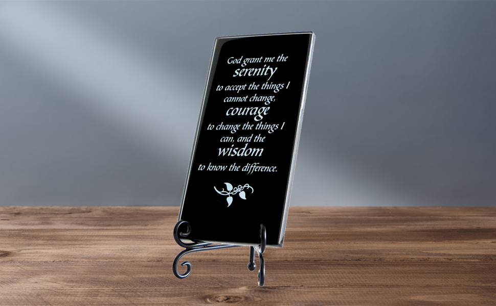 The Serenity Prayer Glass Plaque